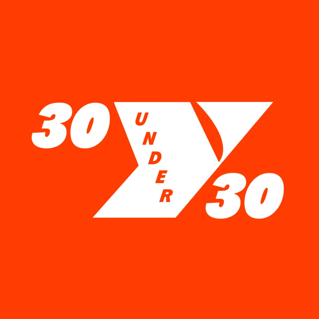 30 Under 30 on orange background