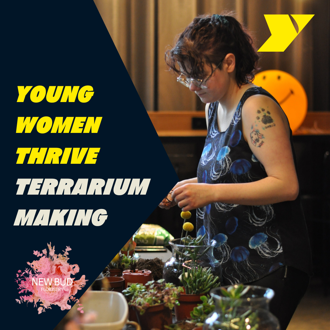 Young Women Thrive terrarium making